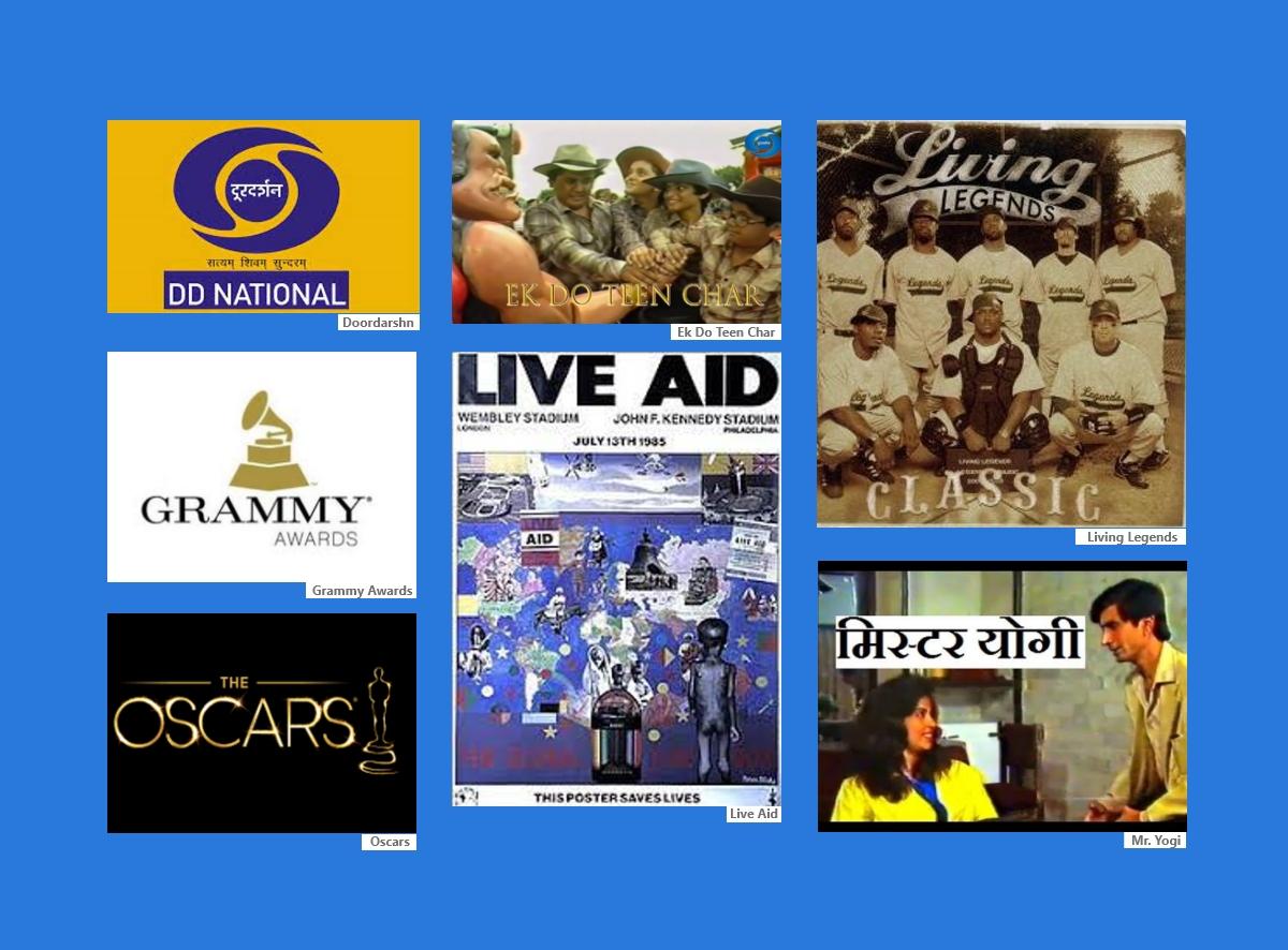 Mudra Videotec pioneered sponsored programmes on Doordarshan like Ek Do Teen Chaar, Living Legends, Mister Yogi, Live Aid, The Grammy Awards and The Oscars.