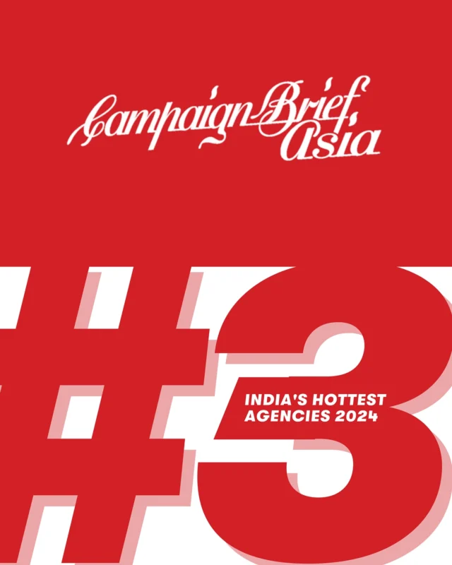 Three years strong! DDB Mudra Group maintains its #3 spot in Campaign Brief Asia’s India’s Hottest Agencies ranking with 1585 points. Congrats to the entire team, and a special shoutout to Rahul Mathew, India’s third Most Awarded Creative Director.

[Campaign Brief Asia, India’s hottest agency, 2024, creative effectiveness, award, recognition, Rahul Mathew]