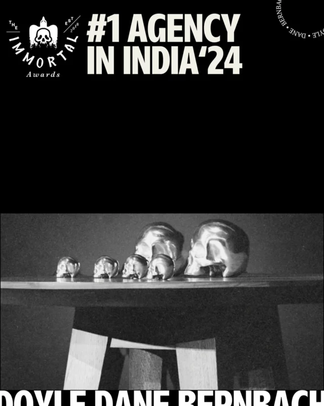 #1 in India. #1 All-Time. DDB Mudra Group takes the crown at the Immortal Awards 2024! 👑 Check out LBB’s League Table of Creativity. Link in Bio🔗

#WeAreDDB #TheEmotionalAdvantageAgency #DoesItMoveYou #Award #Recognition