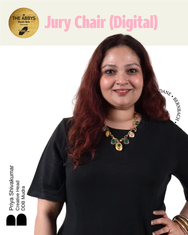 Priya is leading the Still Digital category at the ABBY Awards 2025 powered by One Show! As Goafest 2025 officially begins today, we can’t wait to hear all about her experience as Jury Chair once the festival wraps up.

#AbbyAwards2025 #Goafest #Jury #WeareDDB #TheEmotionalAdvantageAgency #DoesItMoveYou