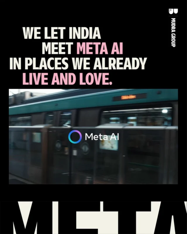 How we turned a simple ‘Aaj kya karoge?’ into an invitation to think a little bigger, try something new, and let Meta AI make it all a little easier, one day at a time. 

Credits:
Creative: Rahul Mathew, Mahima Mathur, Shyan Gershon, Rhea Kumar, Riya Nippani, Ritviz Kumar, Payel Pramanik, Akash Patel, Atharva Pednekar
Business: Pooja Mehta, Raghav Mahendra, Mayank Arora, Riddhi Dhebri
Strategy: Shashank Lanjekar, Nandan Majumdar, Dipen Bhuva
Films: Jay Gaikwad

#NewWork #MetaAI #MetaAIKeSaathAajKyaKaroge #WeAreDDB #TheEmotionalAdvantageAgency #DoesItMoveYou