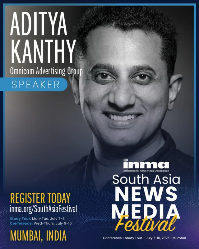 What makes a brand last? And what does it take to get there in today’s fast-paced media world?

At the INMA South Asia News Media Conference, Aditya Kanthy will be tackling these questions in the session: “Short game, long game: Building brands that last.”

Across a two-day study tour of Mumbai’s top media hubs followed by an immersive two-day conference, the event will explore everything from shifts in editorial priorities, brand positioning, and the future of media consumption.

#OnThePanel #Speaker #INMA